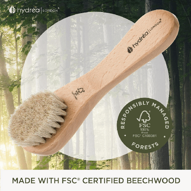 Image 1, made with fsc beechwood. Image 2, benefits. Image 3, stimulates lymphatic flow. Image 4, boost skins radiance. Image 5, benefits