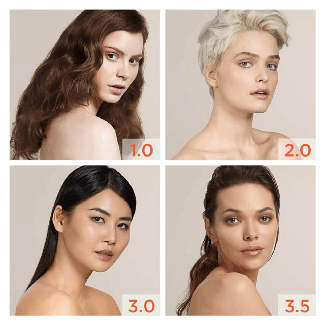 Image 1-4 swatch imagery on models. Image 5, Glamour beauty power list 2018