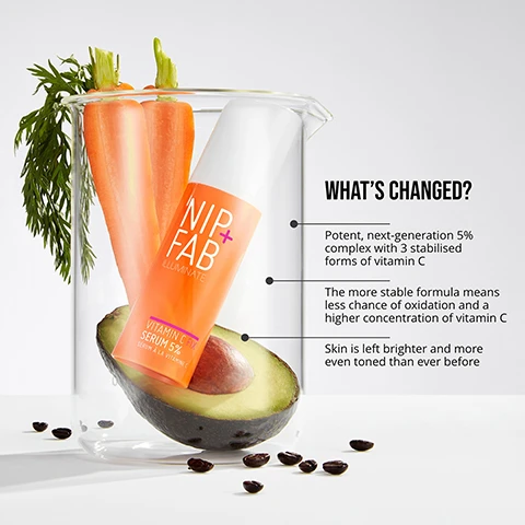 Image 1, what's changed? potent, next generation 5% complex with 3 stabilised forms of vitamin c. the more stable formula means less chance of oxidation and a higher concentration of vitamin c. skin is left brighter and more even tones that ever before. Image 2, after using the vitamin c fix cleanser, apply to the face and neck, morning and evening. follow with the vitamin c fix hybrid gel cream. avoid direct contact with eyes. if eyes contact occurs rinse well with lukewarm water. skin tingling may occur. patch test before use. Image 3, how to layer vitamin c. 1 = cleanse with vitamin c fix cleanser. 2 = cleanse with hyaluronic fix extreme 4 micellar cleansing pads. 3 = exfoliate with vitamin c fix scrub. 4 = treat, vitamin c fix concentrate extreme. 5 = moisturise with hyaluronic fix extreme 4 hybrid gel cream.