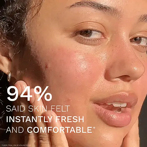 Image 1, 94% SAID SKIN FELT INSTANTLY FRESH AND COMFORTABLE* "USER TRIAL ON 91 VOLUNTEERS Image 2, REFRESHES REBALANCES O CALMS NON-STRIPPING MICROBIOME-FRIENDLY FAMILY SAFE Image 3, BIOACTIVES → PREBIOTIC EXTRACT → BETA-GLUCAN alleviates visible helps maintain skin's signs of sensitivity microbiome NEROLI OIL refreshing, honeyed floral aroma Image 4, 50% RECYCLED PLASTIC TUBE REN EVERCALN GENTLE CLEANSING GEL GEL NETTOYANT DOUX VISAGE 150 ml es. If oz US 100% RECYCLED PLASTIC CAP Image 5, STEP 01 CLEANSE STEP 02 TARGET STEP 03 STRENGTHEN STEP 04 PROTECT REN GENTLE CLEANING GEL REN REN GENTLE CLEANSING REDNESS RELIEF GEL SERUM BARRIER SUPPORT ELIXIR REN PROTECTION CREA OPECTION CO GLOBAL PROTECTION DAY CREAM