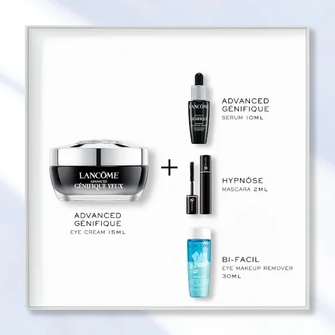 Advanced genifique eye cream 15ml and advanced genifique serum 10ml, hypnose mascara 2ml, bi-facil eye makeup remover 30ml