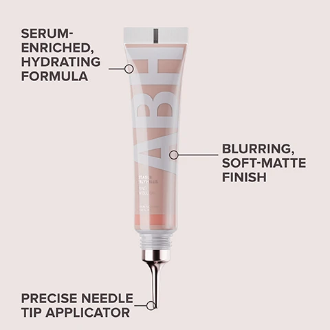 image 1, serum enriched hydrating formula. blurring, soft matte finish. precise needle tip applicator. image 2, squeeze 1-2 drops of blurring serum blush onto the cheeks and blend using fingertips. build to desired intensity. image 3, all about the applicator. delivers micro dots for the perfect amount - no over applying. needle tip for easy and precise application