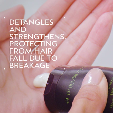 Image 2 - A hand dispenses white product from a dark bottle onto a palm, with text overlaying the image that reads DETANGLES AND STRENGTHENS, PROTECTING FROM HAIR FALL DUE TO BREAKAGE and the bottle also shows 100 ml e. Image 3 - A before-and-after split image of a womans face and hair shows the left side with flatter hair and the right side with more voluminous hair, with text reading BEFORE, AFTER, Unwashed Hair, and Results with Invati ultra advanced™ exfoliating shampoo, light, thickening conditioner, light, scalp revitalizing serum, fortifying leave-in treatment and thickening foam. Image 4 - A dark green background with a circular inset showing two pieces of dried orange-brown turmeric root, with the text Ayurvedic Herb Blend Including Ginseng and Certified Organic Turmeric Invigorate the Scalp When Massaged In. Image 5 - An infographic on a dark green background illustrates a four-step hair care routine with circular photos for each step: the first shows a person washing their hair, the second shows scalp serum being applied, the third shows a person massaging a leave-in treatment into their hair, and the fourth shows a person with damp styled hair, with the visible text HOW TO USE 01 CLEANSE & CONDITION Invati Ultra Advanced™ Exfoliating Shampoo and Thickening Conditioner: Rich 02 REVITALIZE Invati Ultra Advanced™ Revitalizing Scalp Serum 03 FORTIFY Invati Ultra Advanced™ Fortifying Leave-In Treatment 04 STYLE Invati Ultra Advanced™ Thickening Foam. Image 6 - The image shows a blonde womans hair before and after treatment, with the left side labeled BEFORE featuring straight, unstyled hair and the text Unwashed Hair, and the right side labeled AFTER featuring voluminous, curled hair with the text Results with botanical repair™ pre-shampoo treatment, purple toning shampoo and conditioner, invati ultra advanced fortifying leave in-treatment and thickening foam. Blow dried with round brush and finished with control force™ firm hold hair spray. Image 8 - Three white certification logos are displayed against a dark green tropical leaf background, featuring a V symbol encircled by 100% VEGAN, a B in a circle with Certified B Corporation, and a leaping rabbit and stars with Cruelty Free INTERNATIONAL.