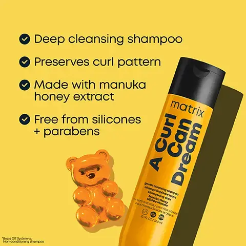 Deep cleansing shampoo. Preserves curl pattern. Made with manuka honey extract. Free from silicones + parabens. Brass Off system vs. Non-conditioning shampoo. Intense moisturizing formula. Preserves curl pattern. Made with manuka honey extract. Free from sulfates + parabens.matrix Miracle Creator traitement 48FLOZ/200 ✓ 20 beautifying benefits ✔ Detangles hair ✔ Adds moisture ✔ Protects against heat damage ✔ Primes hair for style ✔ Suitable for all hair types
