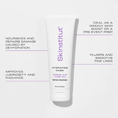 NOURISHES AND REPAIRS DAMAGE CAUSED BY DEHYDRATION IMPROVES LUMINOSITY AND RADIANCE. IDEAL AS A WEEKLY SKIN PRE-EVENT PREP. PLUMPS AND SMOOTHS FINE LINES. SKINTEL ideal as a weekly skin-boosting treatment or as pre-event prep for makeup-ready skin.