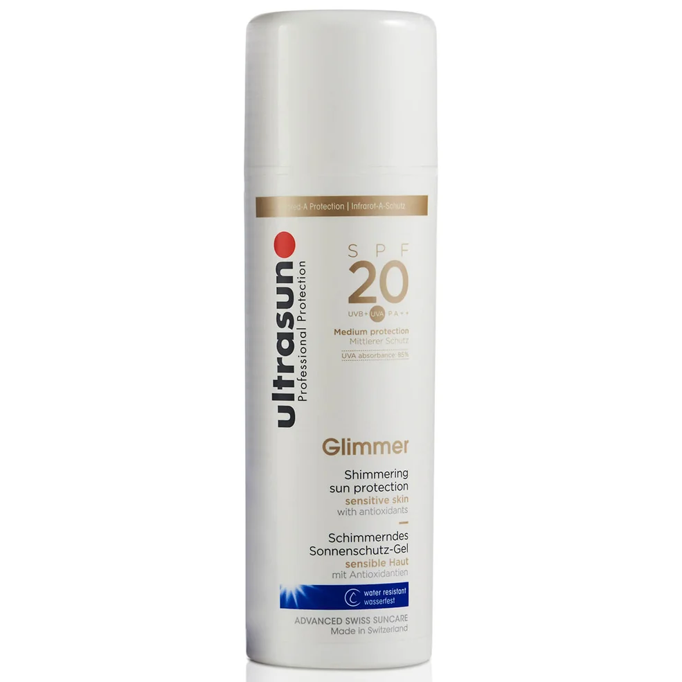 Glimmer SPF20 de Ultrasun - Fórmula Sensible (150 ml) Imagen 1