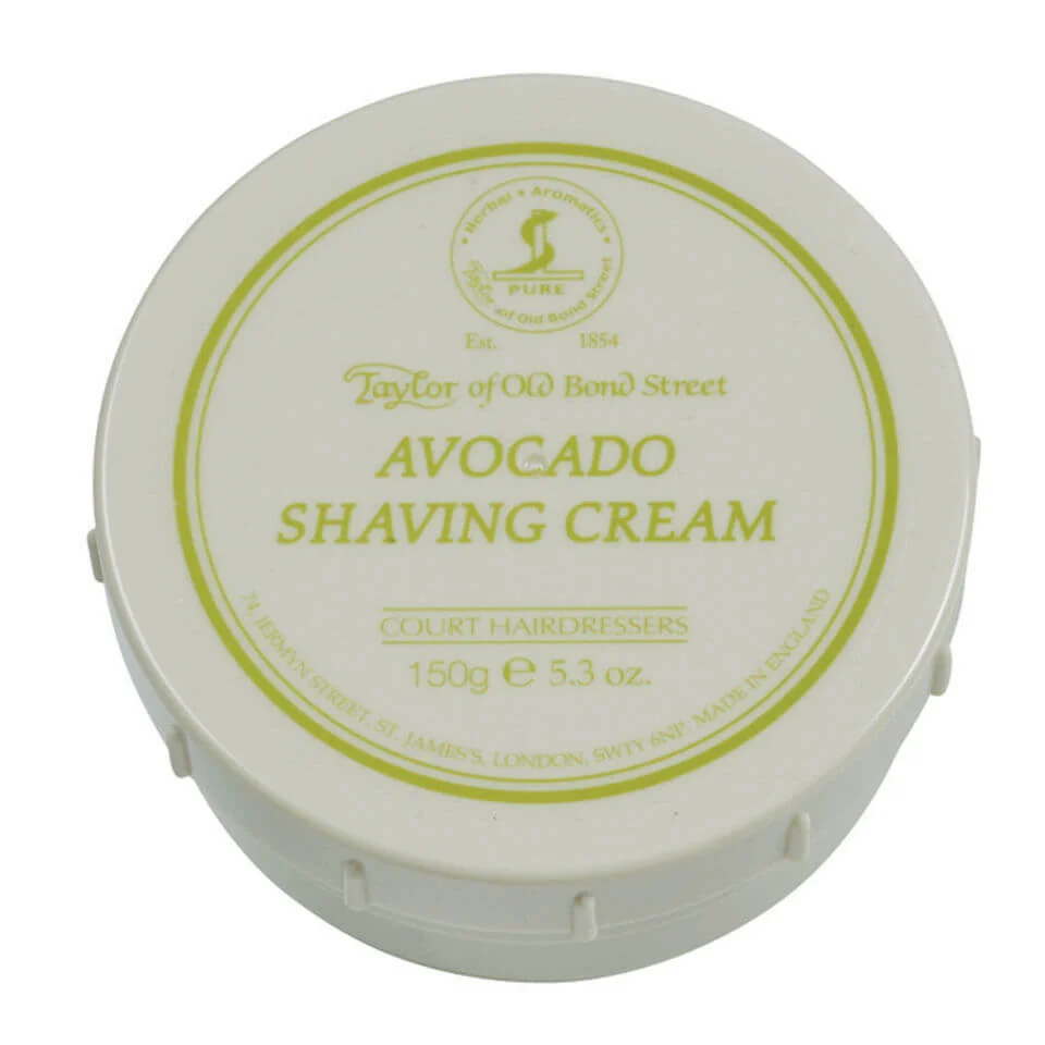 Bote de crema de afeitar de Taylor of Old Bond Street (150 g) - Aguacate Imagen 1