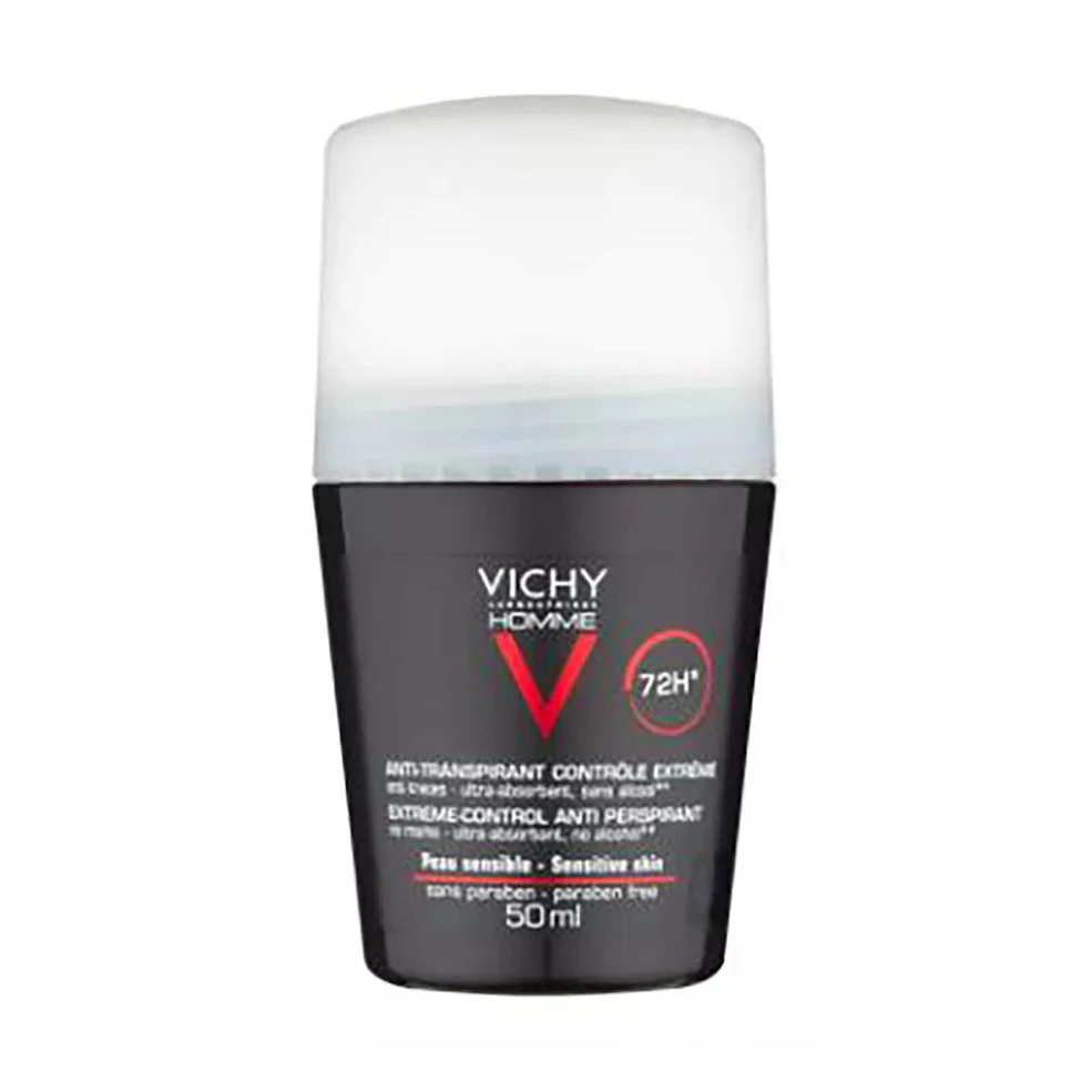 VICHY Homme Men's Deodorant Extreme-Control Anti-Perspirant Roll-On Sensitive Skin 50ml Imagen 1