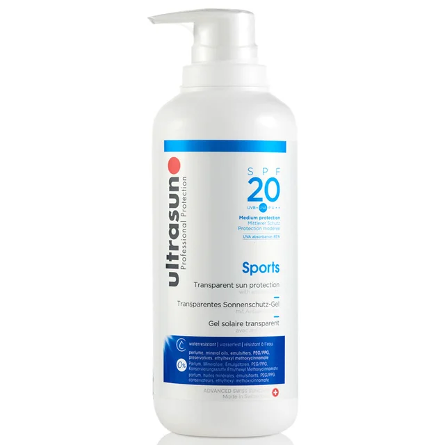 Gel protector solar Sports FPS 20 de Ultrasun (400 ml)