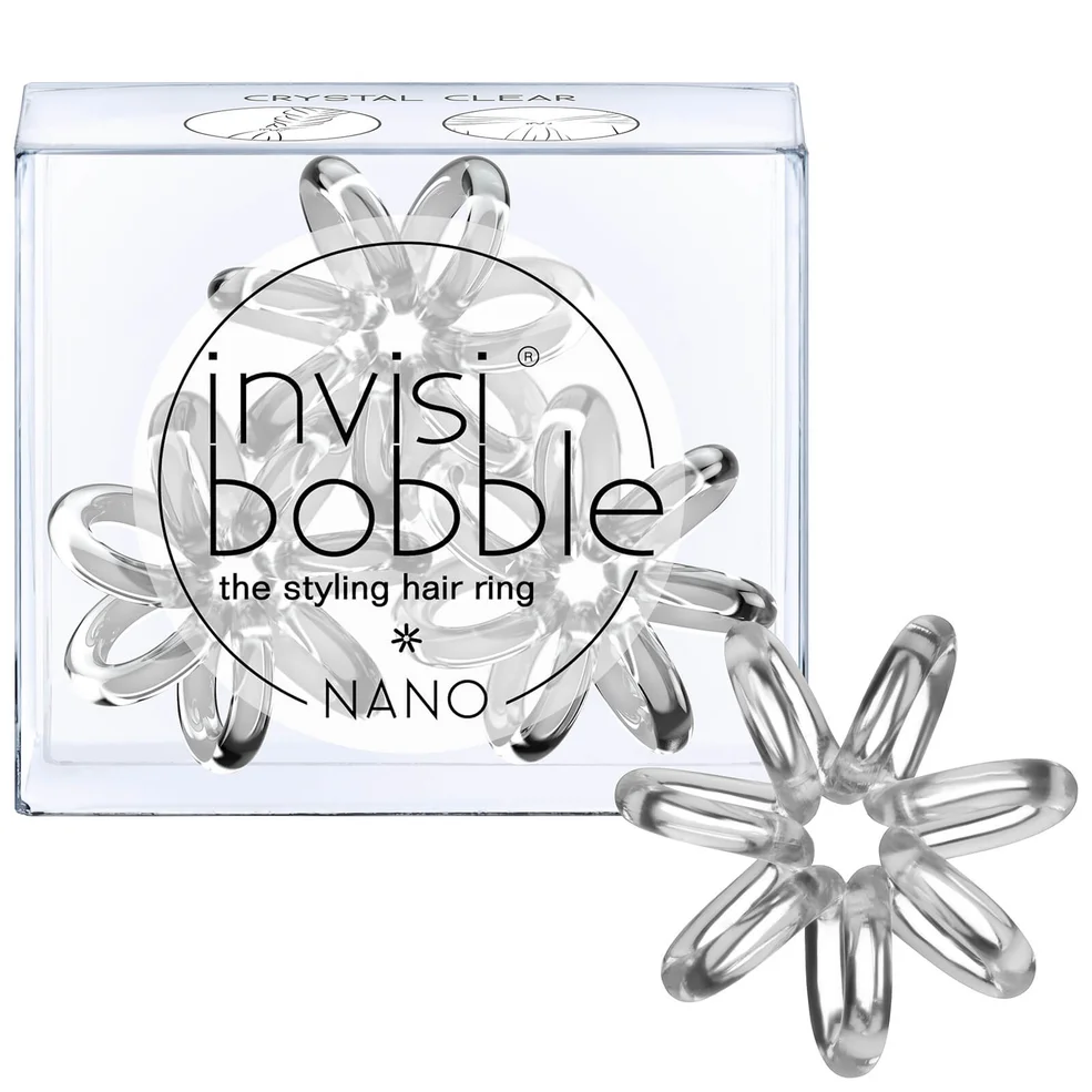 Goma de pelo invisibobble nano (3 unidades) - Crystal Clear Imagen 1