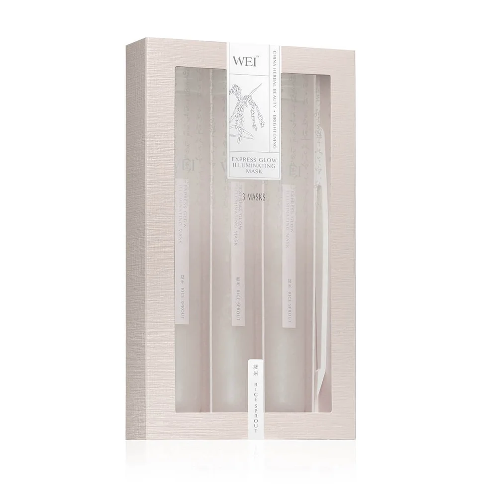 WEI Rice Sprout Express Glow Illuminating Masks (Pack of 3) Imagen 1