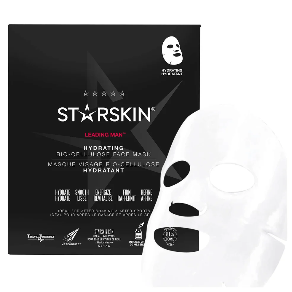 STARSKIN Leading Man Hydrating Coconut Bio-Cellulose Second Skin Face Mask 40g Imagen 1