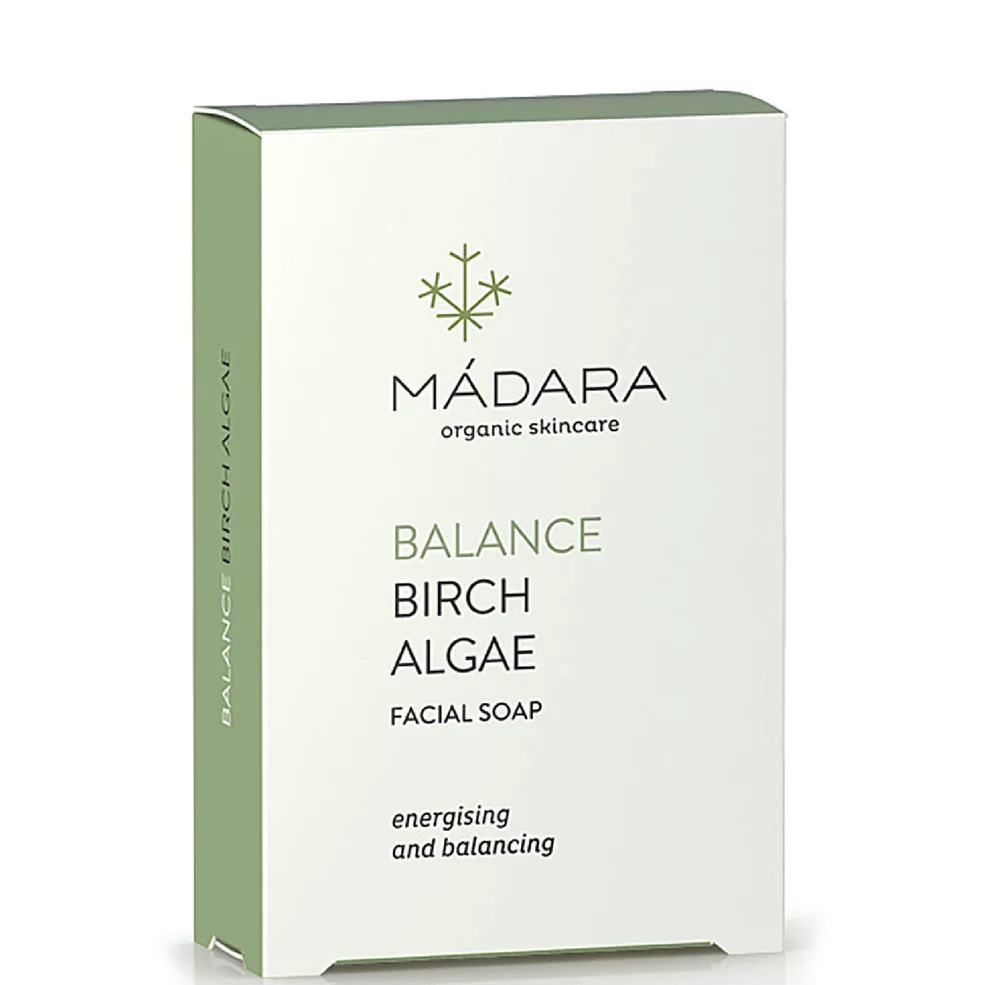 Jabón facial equilibrante Birch Algae de MÁDARA 70 g Imagen 1