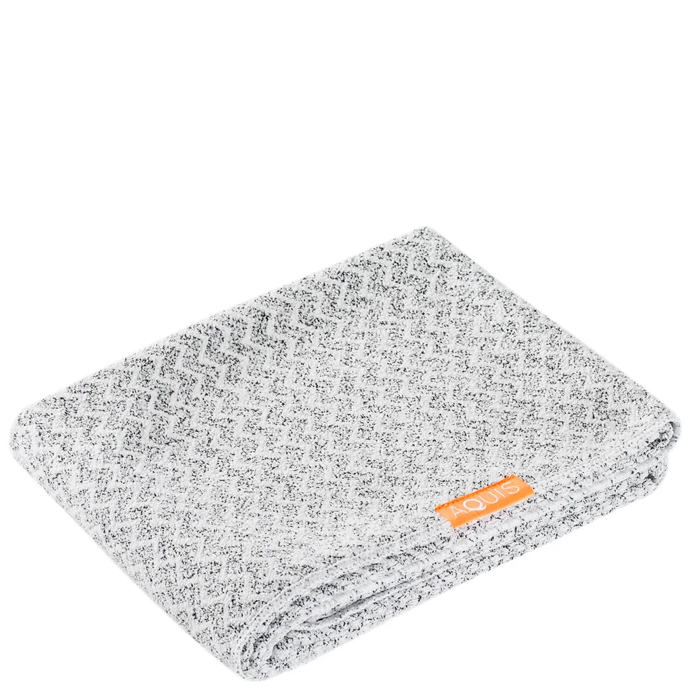 Toalla para cabello largo Lisse Luxe de Aquis Chevron Imagen 1