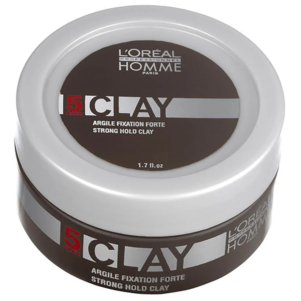 Cera fijación fuerte L'Oreal Professionnel Homme Clay 50ml Imagen 1