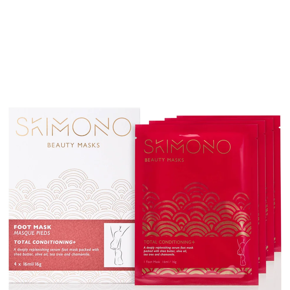 Skimono Beauty Foot Mask for Total Conditioning 4 x 16ml Imagen 1