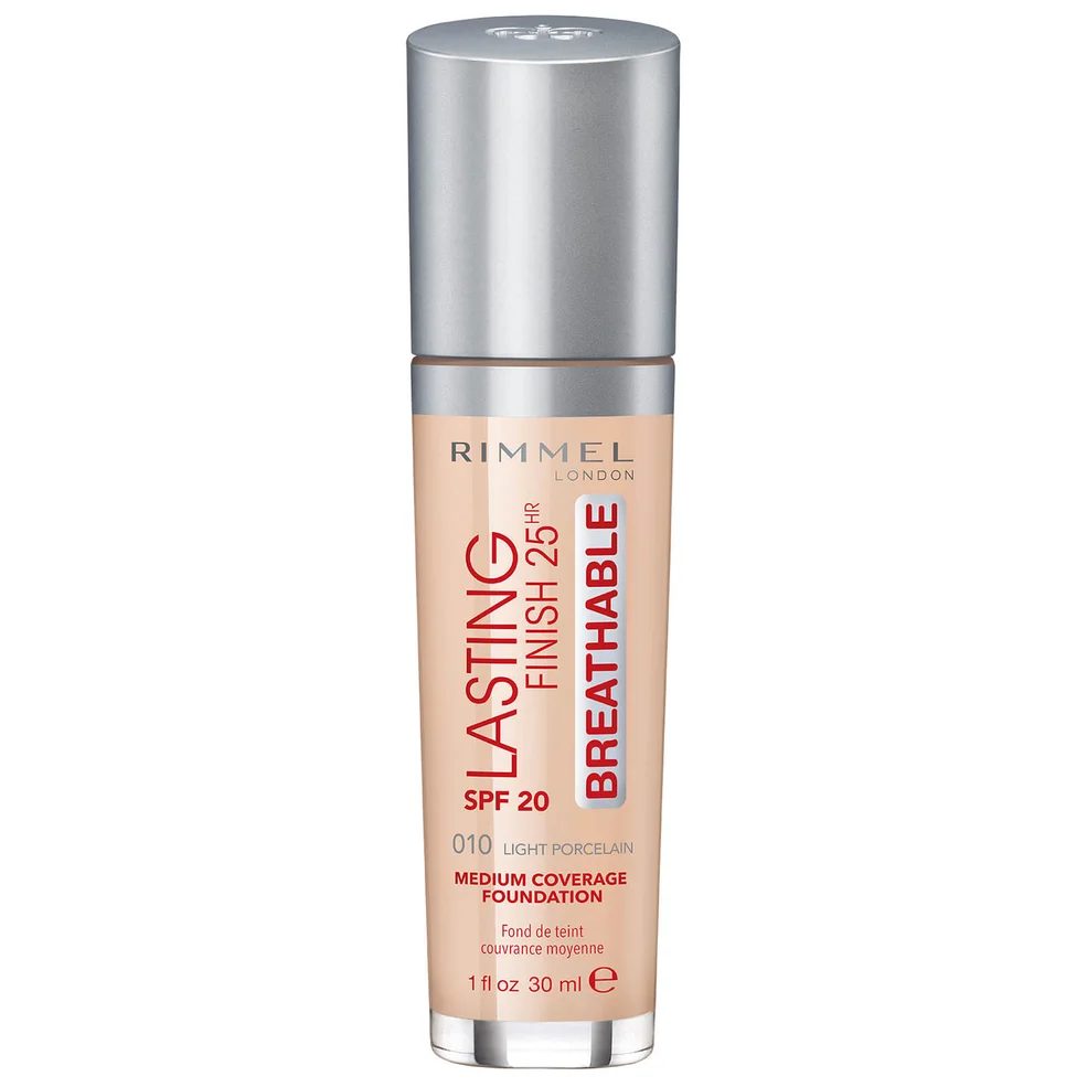 Base de maquillaje Lasting Finish Breathable de Rimmel 30 ml (varios tonos) Imagen 1