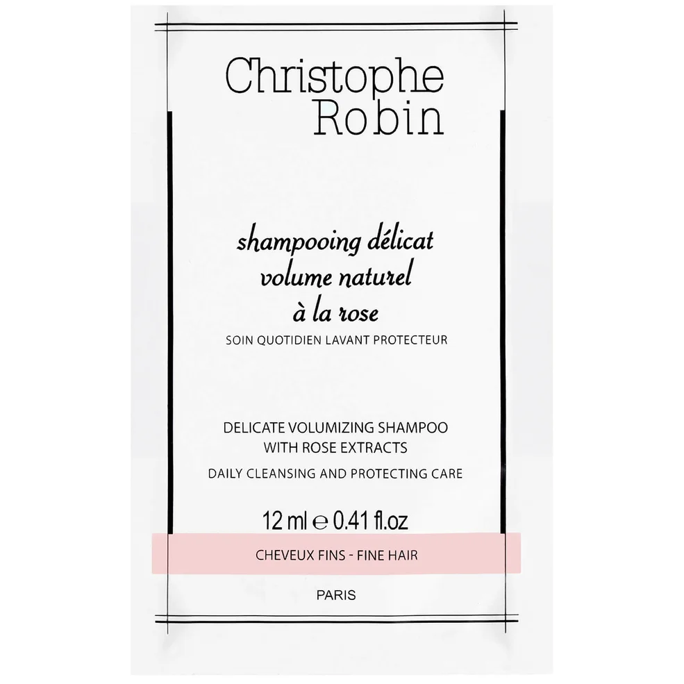 Christophe Robin Volumizing Shampoo with Rose (12ml) (Free Gift) Imagen 1