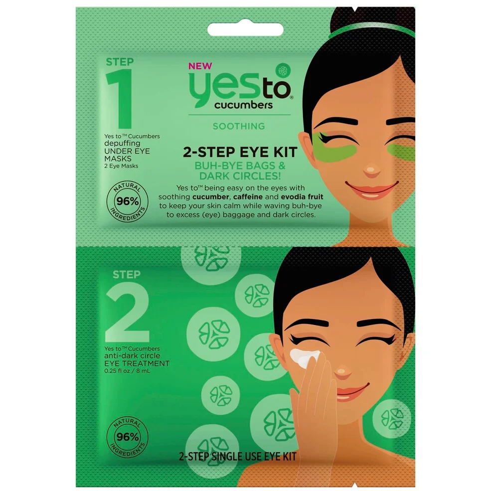 Kit para ojos en dos pasos de pepino de yes to Imagen 1