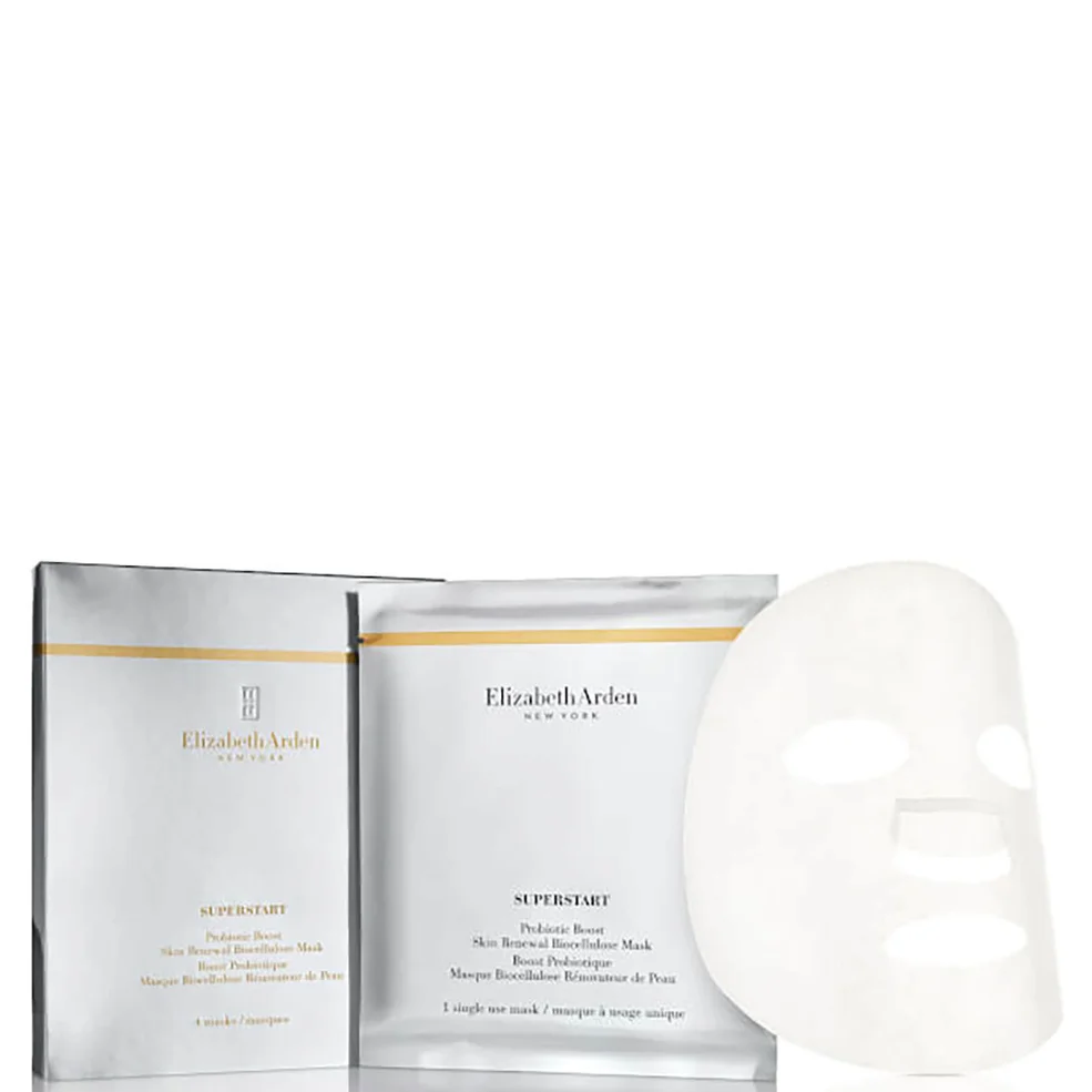 Mascarillas de biocelulosa Superstart Probiotic Boost Skin Renewal de Elizabeth Arden (4 unidades) Imagen 1