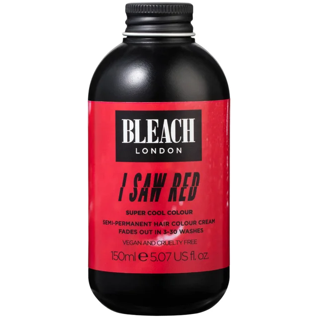 Crema de color semipermanente para el cabello I Saw Red Super Cool Colour de BLEACH LONDON 150 ml