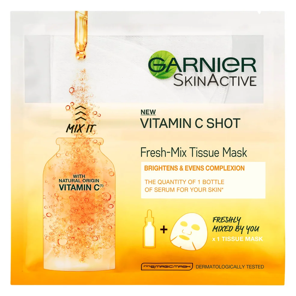 Garnier Fresh-Mix Brightening Face Sheet Shot Mask with Vitamin C 33g Imagen 1