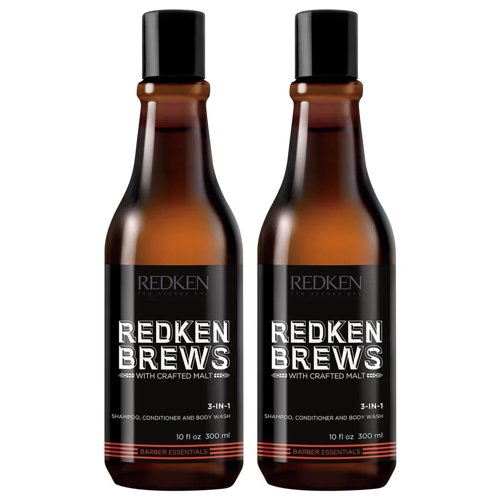 Dúo de champú 3 en 1 para hombre Brews de Redken Imagen 1
