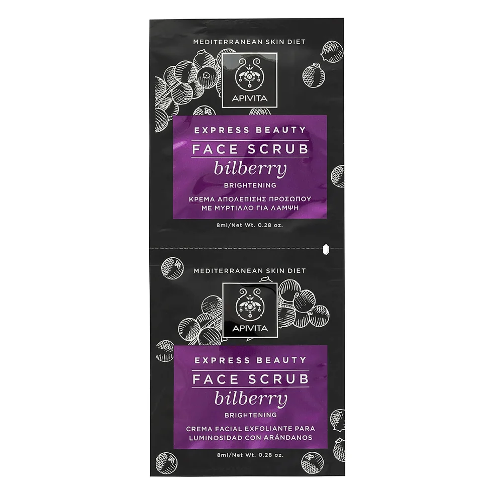 Exfoliante facial iluminadora Express de APIVITA - Arándano 2 x 8 ml Imagen 1