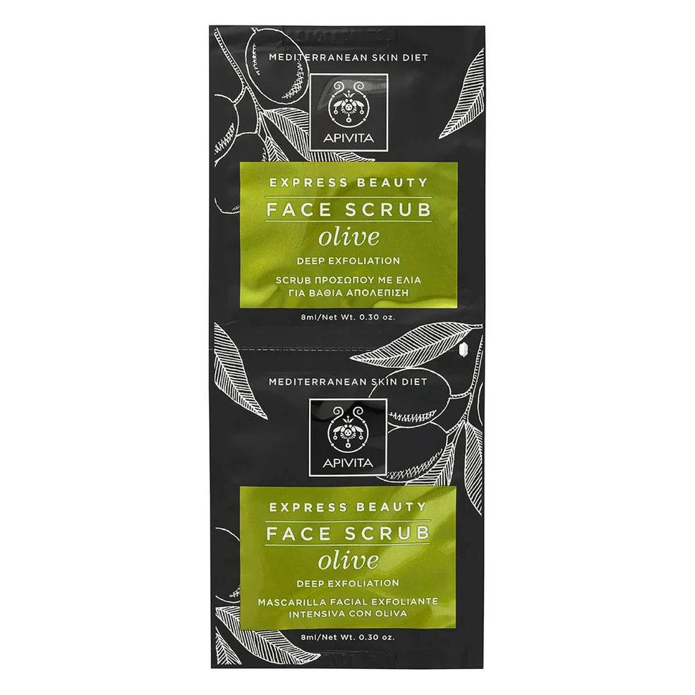 Exfoliante facial para exfoliación profunda Express de APIVITA - Aceituna 2 x 8 ml Imagen 1