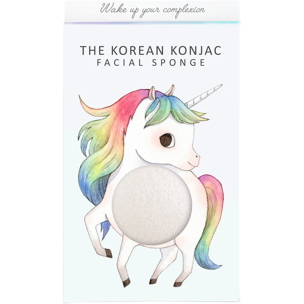 Caja con esponja facial Konjac y gancho Mythical Unicorn Prancing de The Konjac Sponge Company - Blanca 30 g Imagen 1