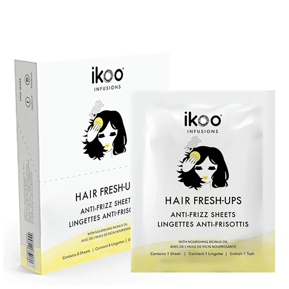 ikoo Hair Fresh-Ups Anti-Frizz Sheets (Box of 8 Sachets) Imagen 1