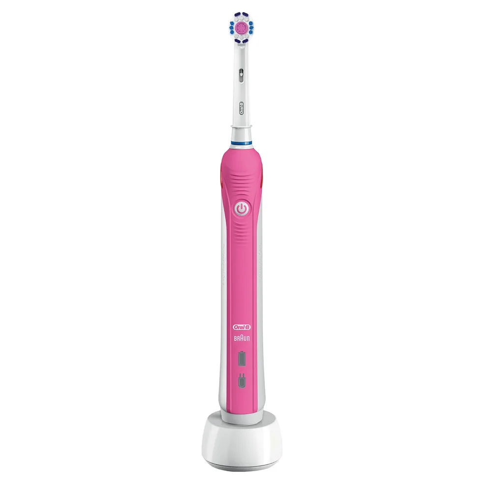 Oral B Pro 2 3D White Power Handle Electric Toothbrush - Pink Imagen 1