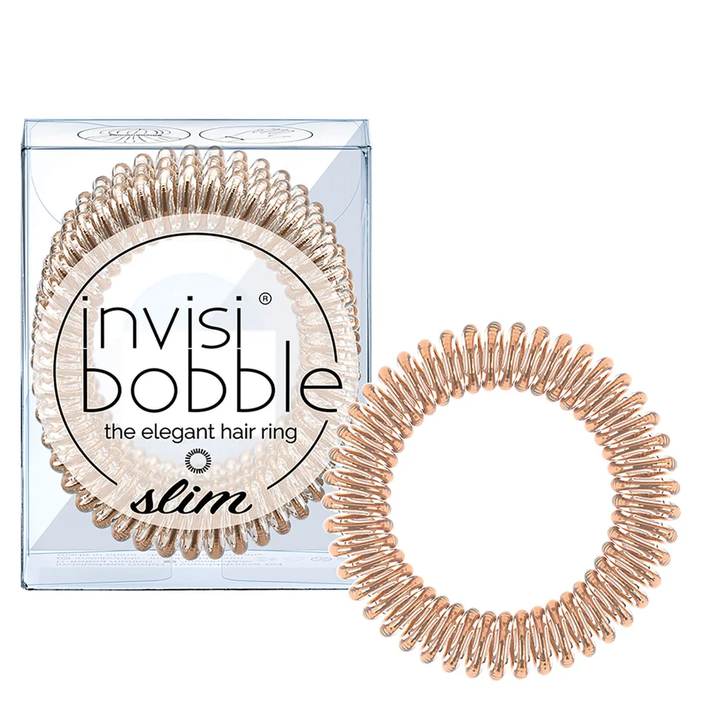 invisibobble Slim Elegant Hair Ties - Bronze (Pack of 3) Imagen 1