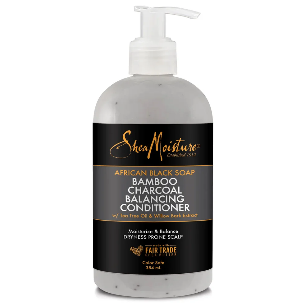 Shea Moisture African Black Soap Bamboo Charcoal Conditioner 384ml - Exclusive Imagen 1
