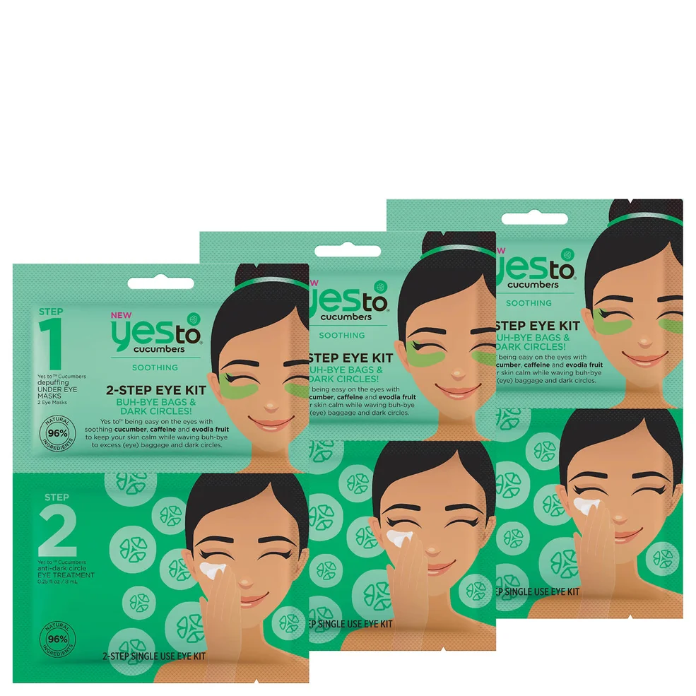yes to Cucumbers 2-Step Eye Kit: Buh-Bye Bags and Dark Circles! (Pack of 3) Imagen 1