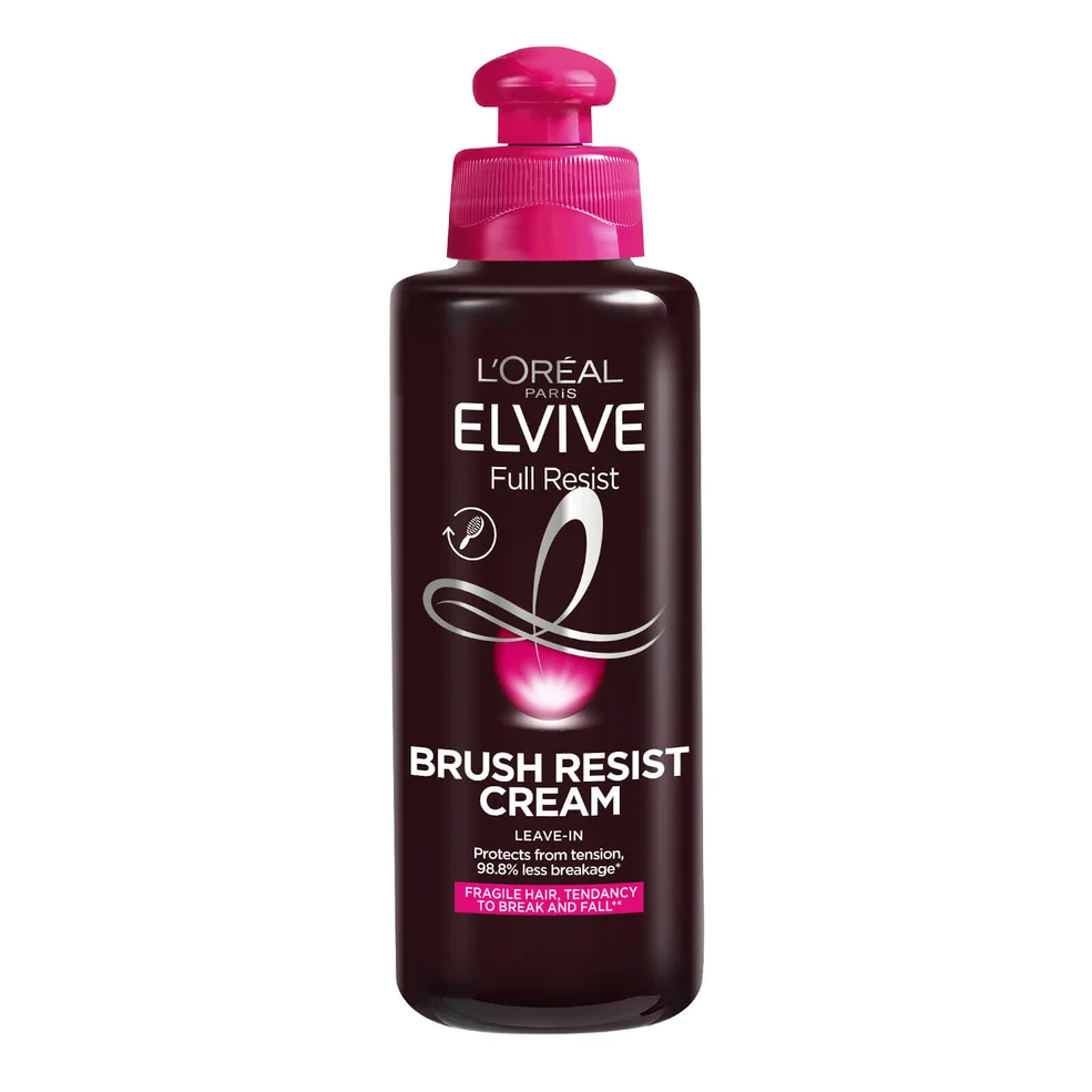 L'Oreal Elvive Full Resist Fragile Hair Brush Resist Cream with Biotin, for Hair Fall 200ml Imagen 1