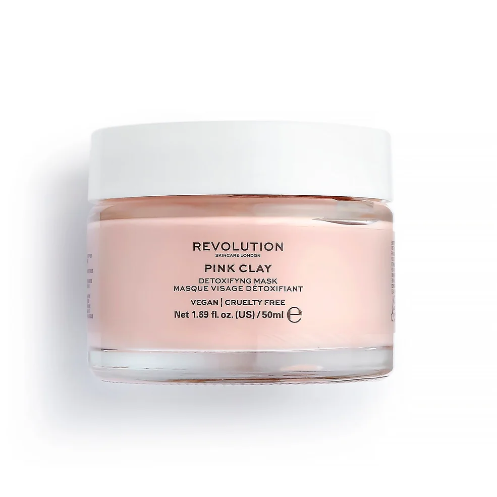 Revolution Skincare Mascarilla facial desintoxicante de arcilla rosa Imagen 1