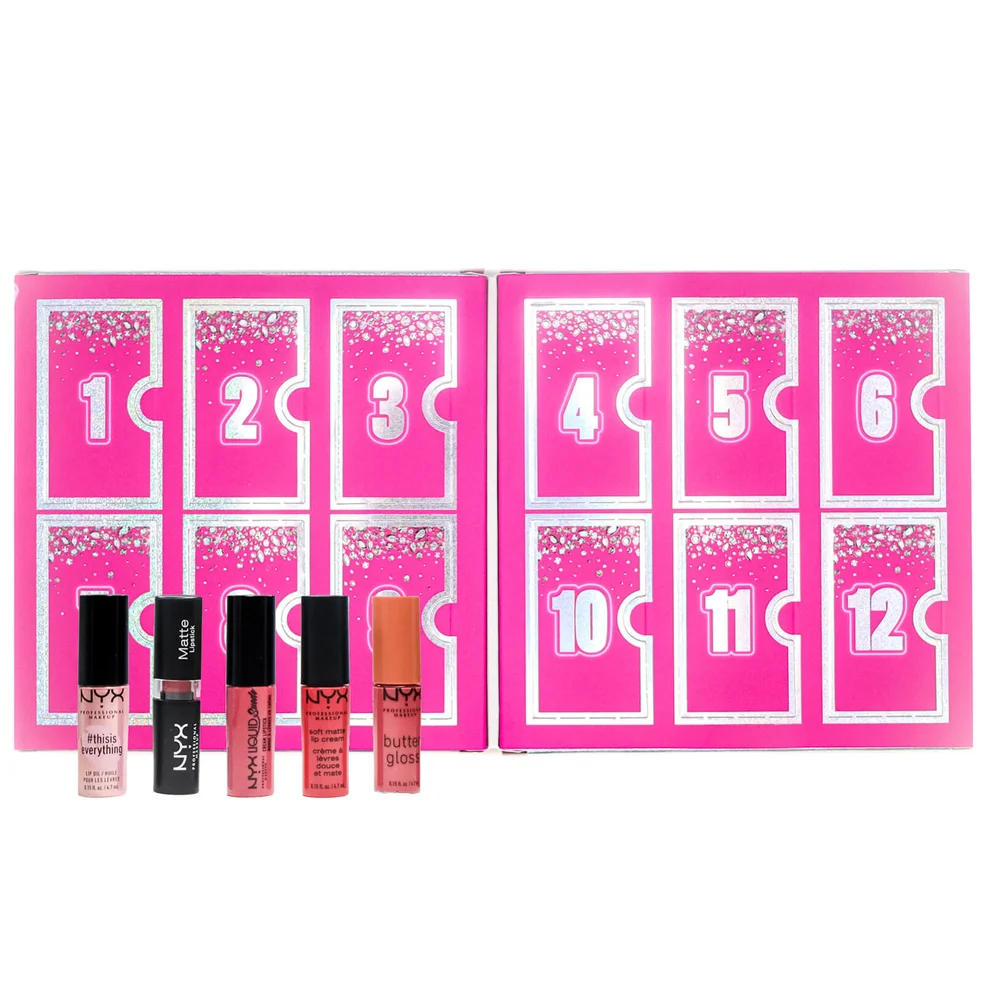 NYX Professional Makeup Diamonds and Ice Please 12 Day Lipstick Advent Calendar Christmas Countdown Imagen 1