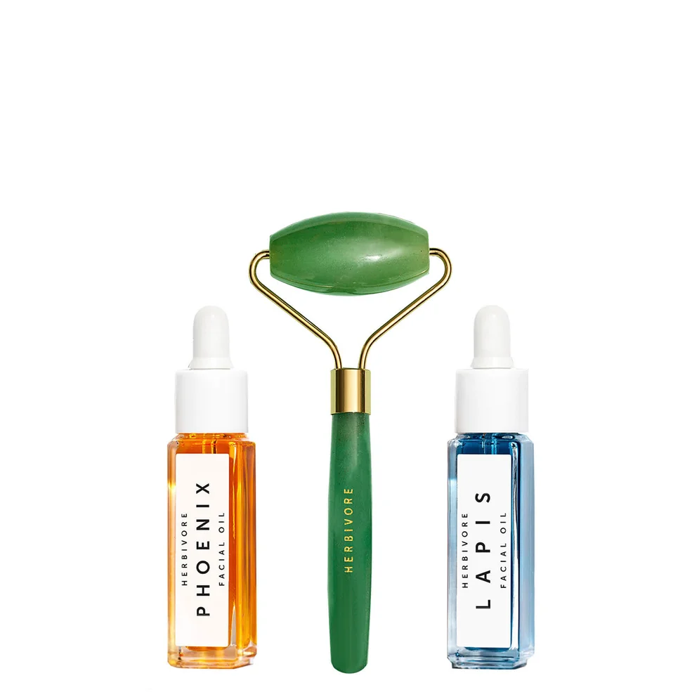 Herbivore De-Puff and Glow Mini Jade Roller Trio Imagen 1