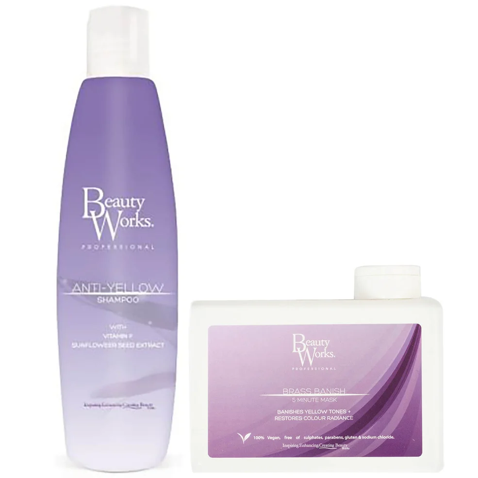 Beauty Works Anti Yellow Shampoo and Brass Banish Mask Duo Imagen 1