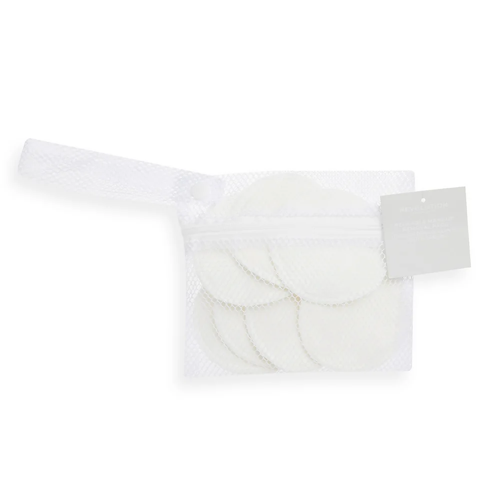 Revolution Beauty White Recycled & Reusable Cleansing Pads (7 Pack) Imagen 1