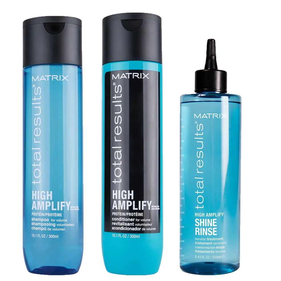 Matrix Total Results Volumising High Amplify Shampoo, Conditioner and Lamellar Treatment for Fine and Flat Hair Imagen 1
