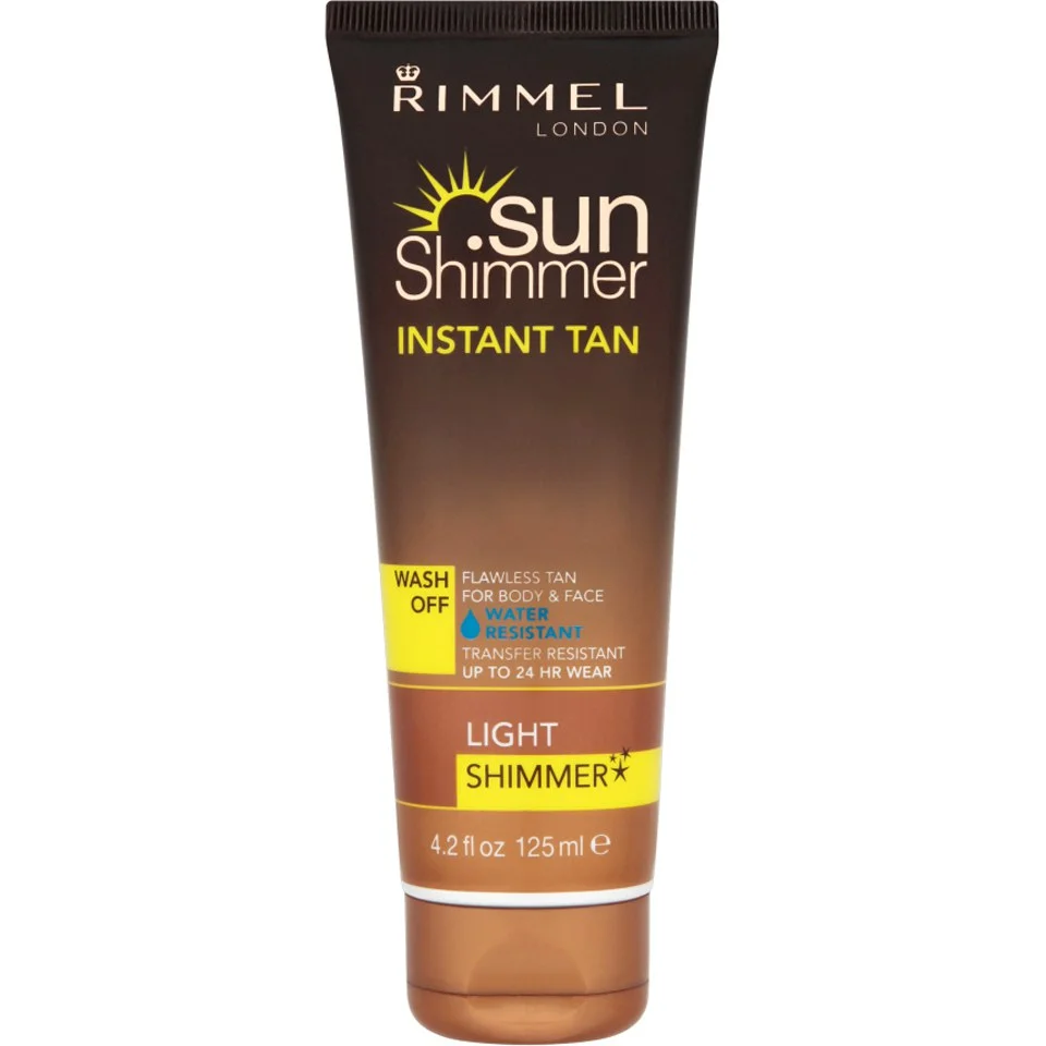 Autobronceador resistente al agua Sunshimmer de Rimmel - Brillante (125 ml) Imagen 1