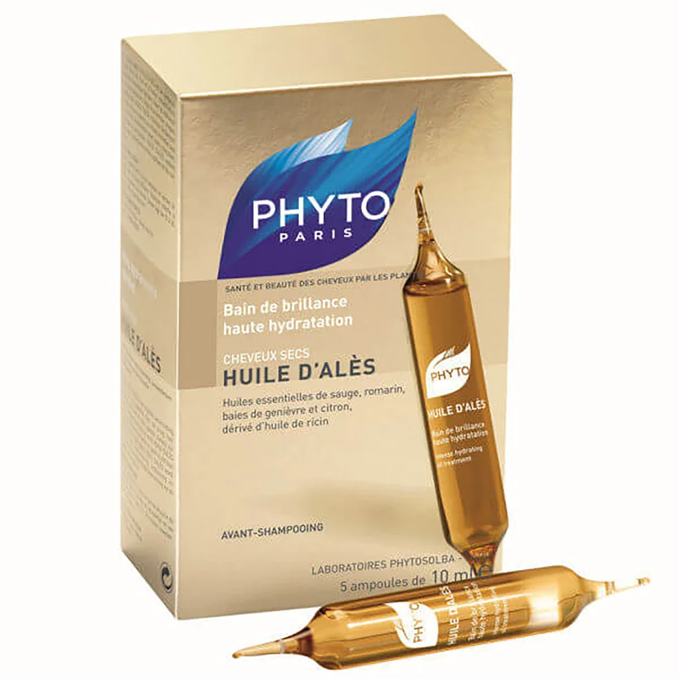 Tratamiento intenso de aceite hidratante Huile D'Ales de phyto (5 x 10 ml) Imagen 1