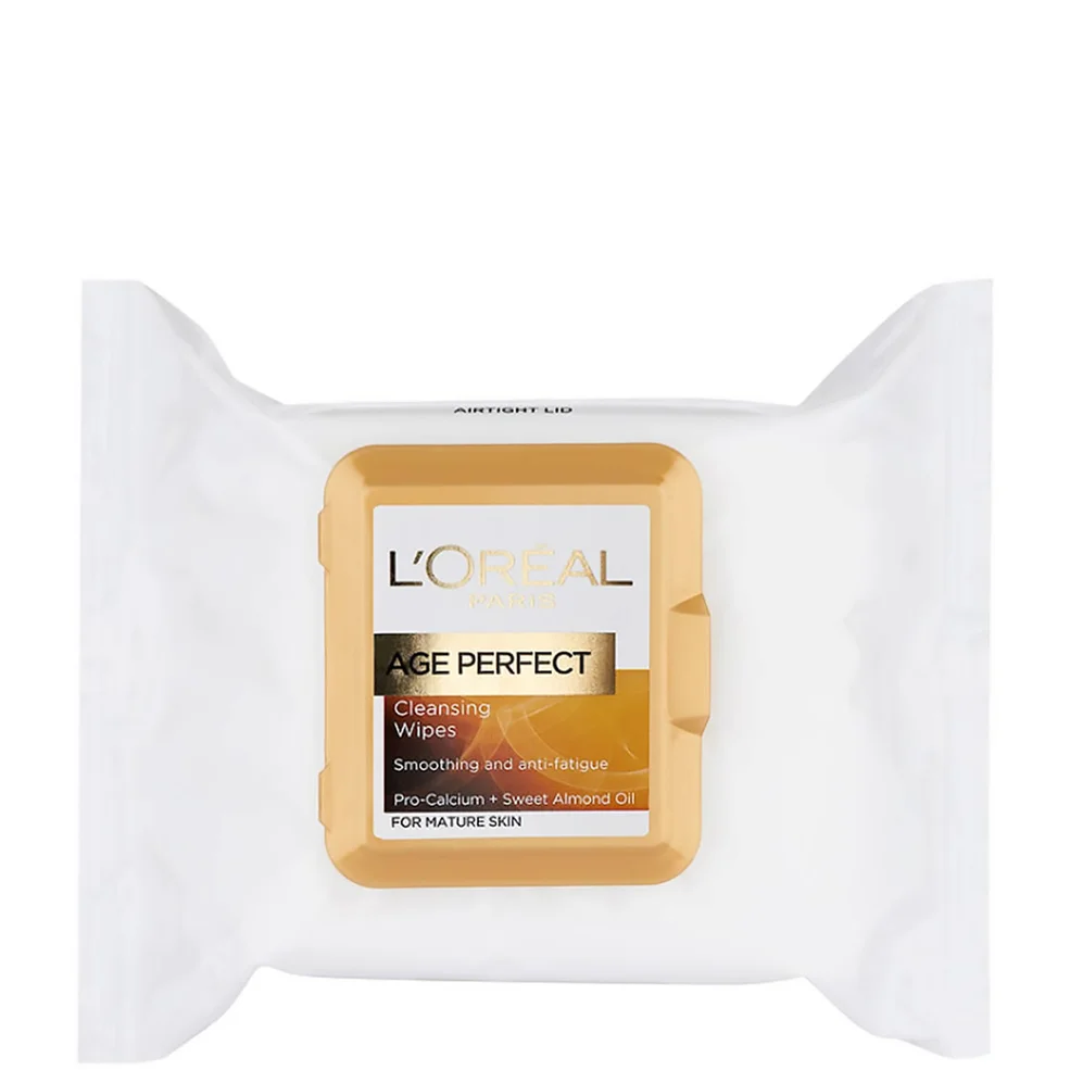 Toallitas limpiadoras para piel madura Age Perfect Cleansing Wipes for Mature Skin de L'Oreal Paris (25 toallitas) Imagen 1