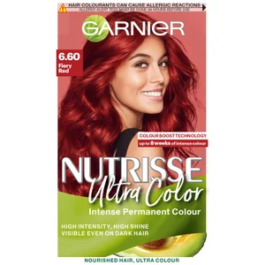 Tinte permanente Garnier Nutrisse (Varios tonos) - Shade 6.60 Ultra Fiery Red