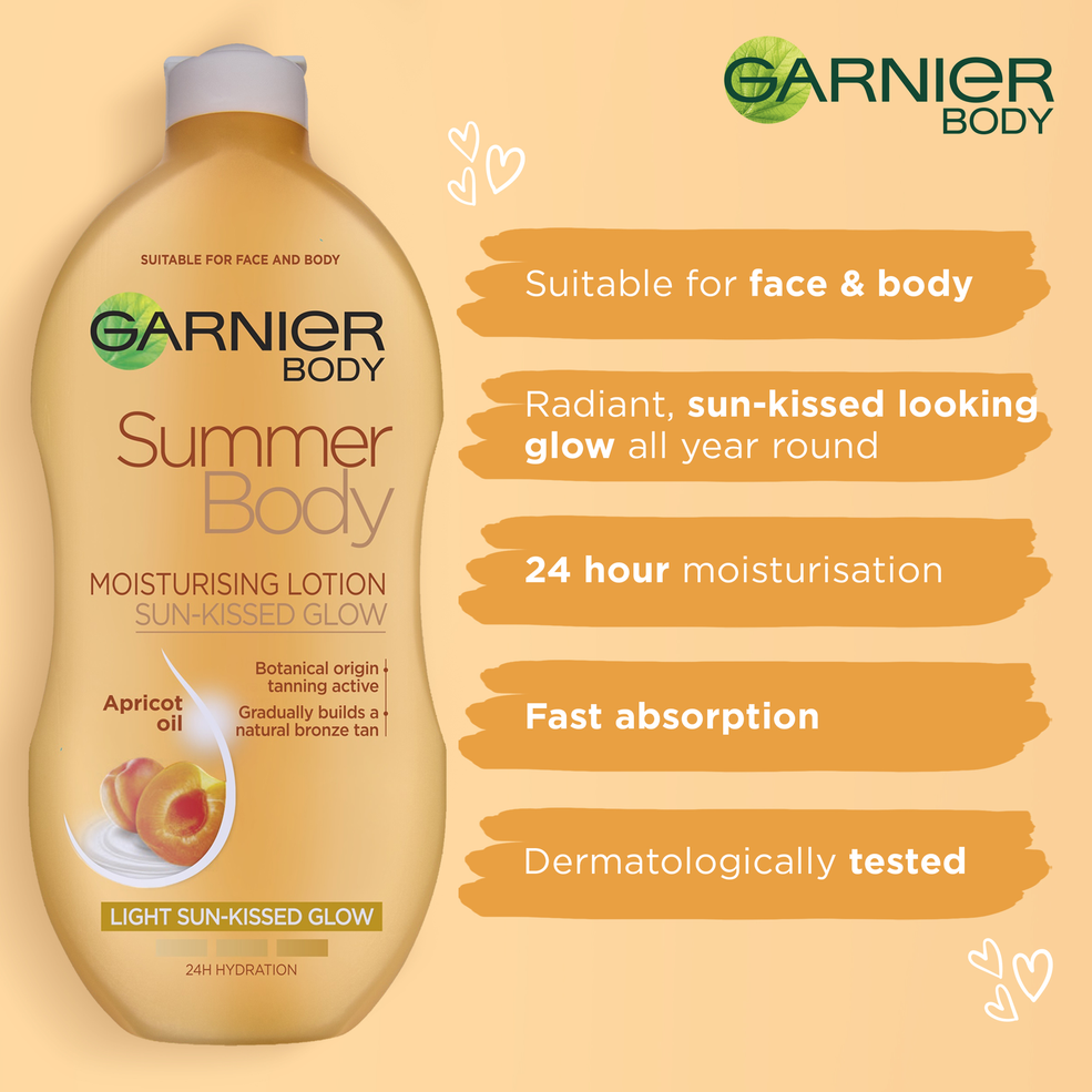 Garnier Summer Body Hydrating Gradual Tan Moisturiser Light 400ml Imagen 1