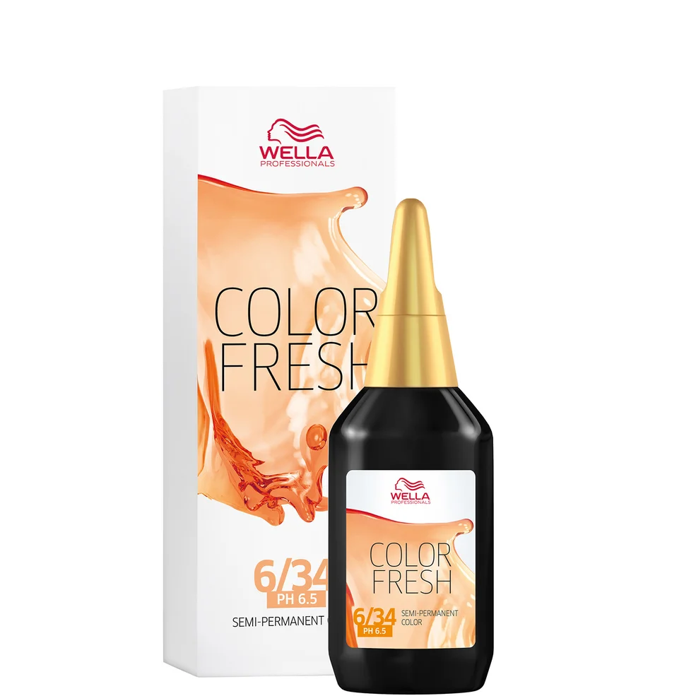 Coloración semi-permanente WELLA COLOR FRESH - Dark Gold Red Blonde 6.34 (75ml) Imagen 1