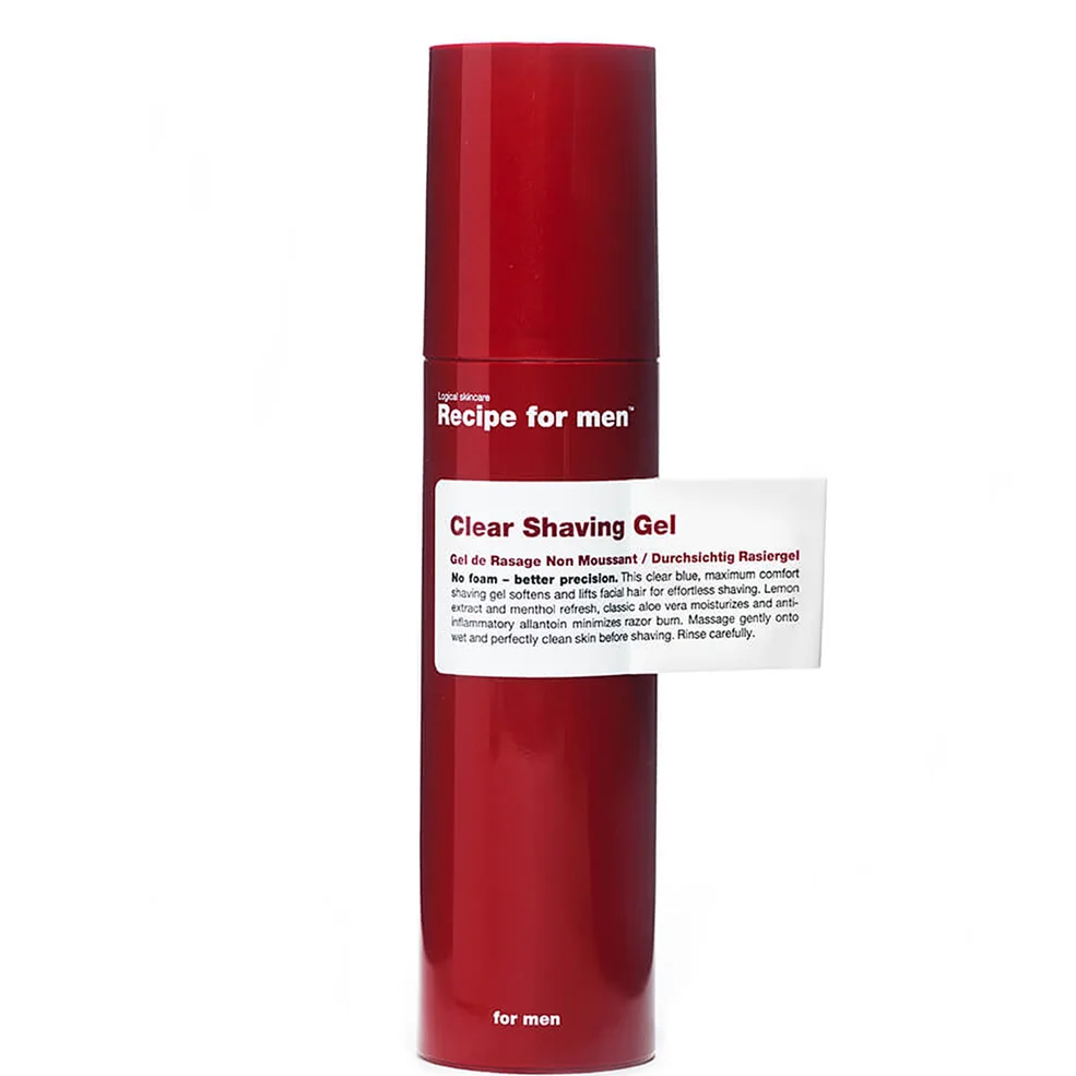 Gel de afeitar Clear de Recipe For Men 100 ml Imagen 1