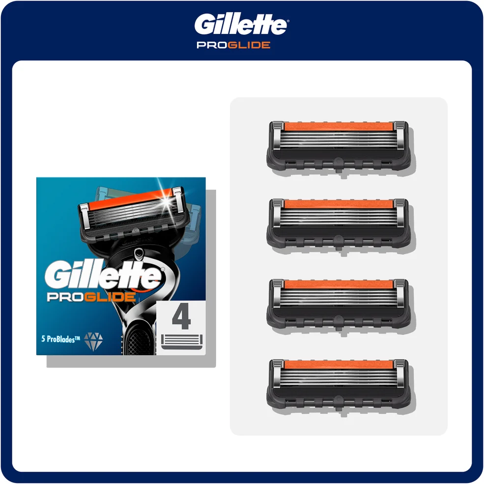 Gillette Fusion5 Men's ProGlide Razor Blades - 4 Count Imagen 1
